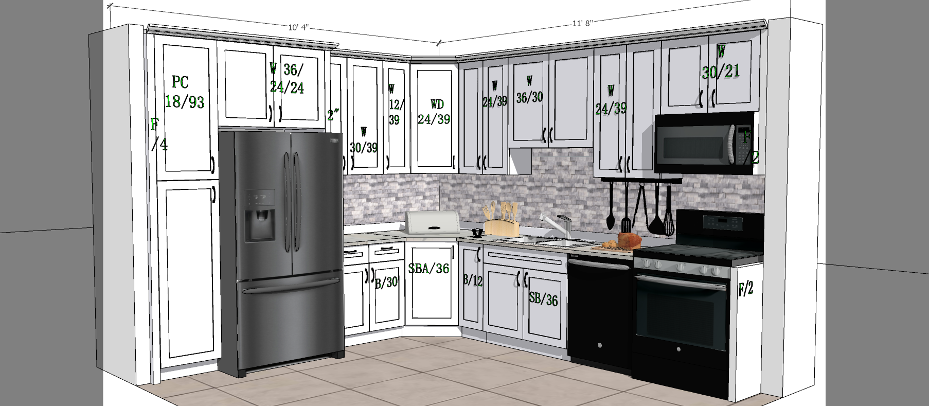 In home kitchen design service