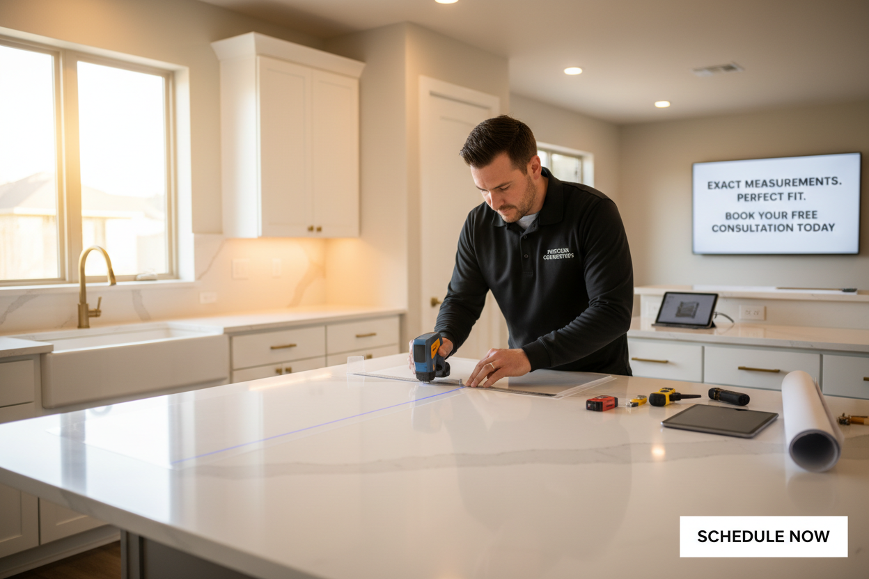 counter top template measurement service call to action photo