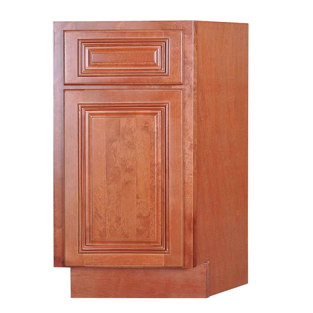 Wine Maple Base End Cabinet with One Door