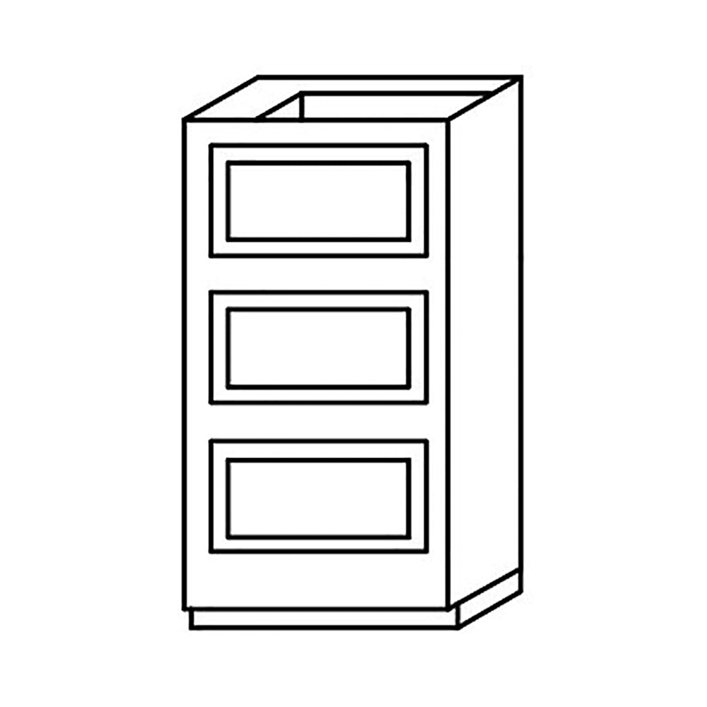 Shaker Espresso Drawer Base Cabinet 12-24@