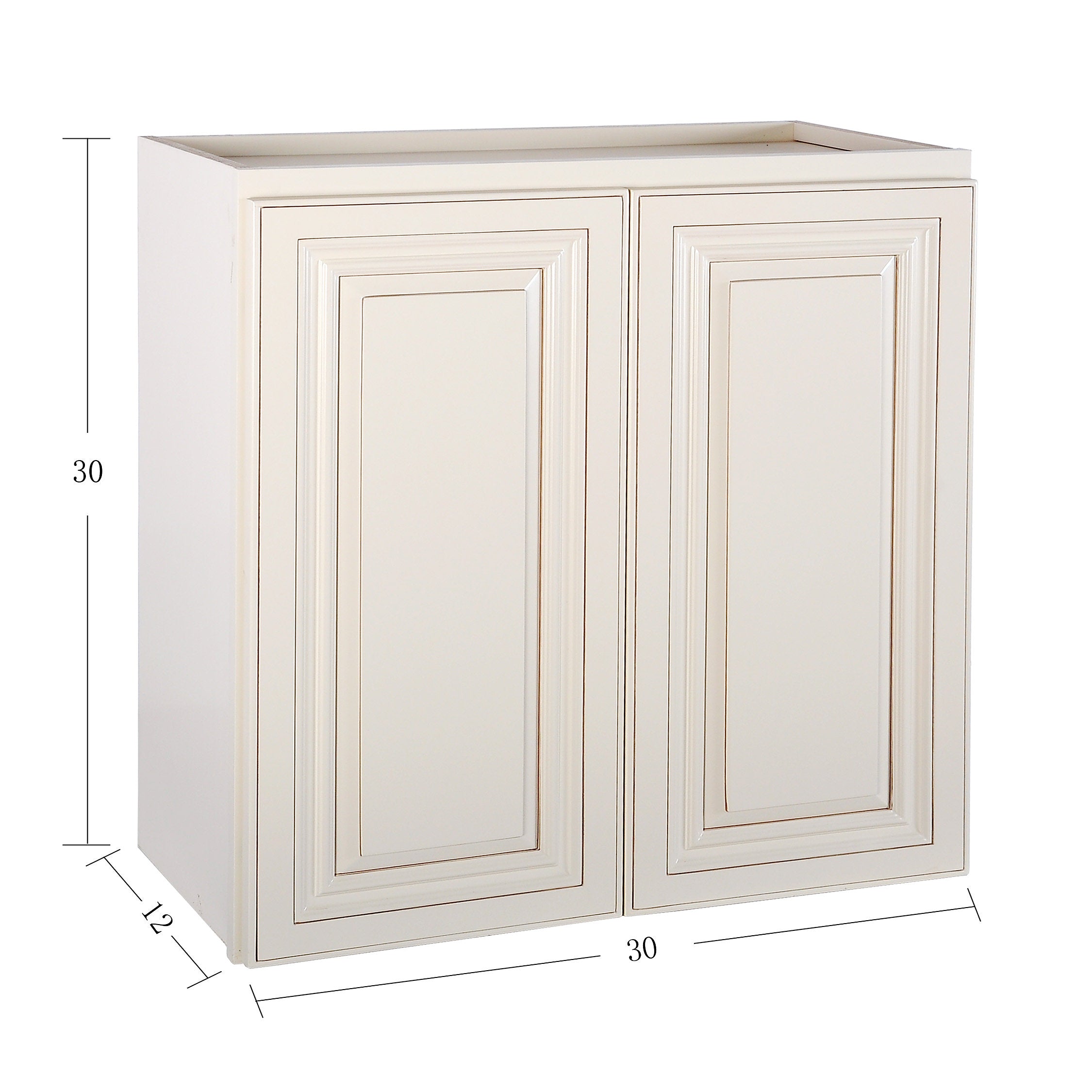 Cream White Wall Cabinet 12" Deep 30"H@