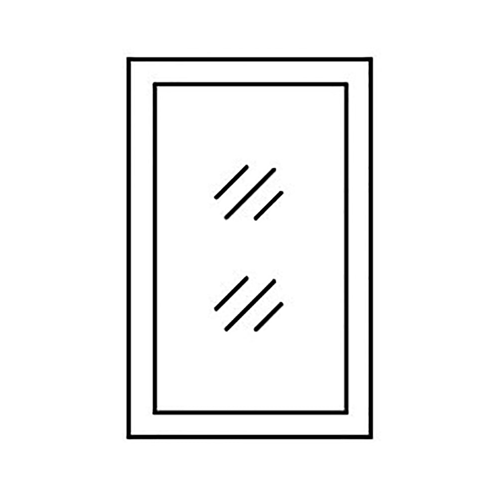 Shaker Espresso Glass Door (Single Door)@