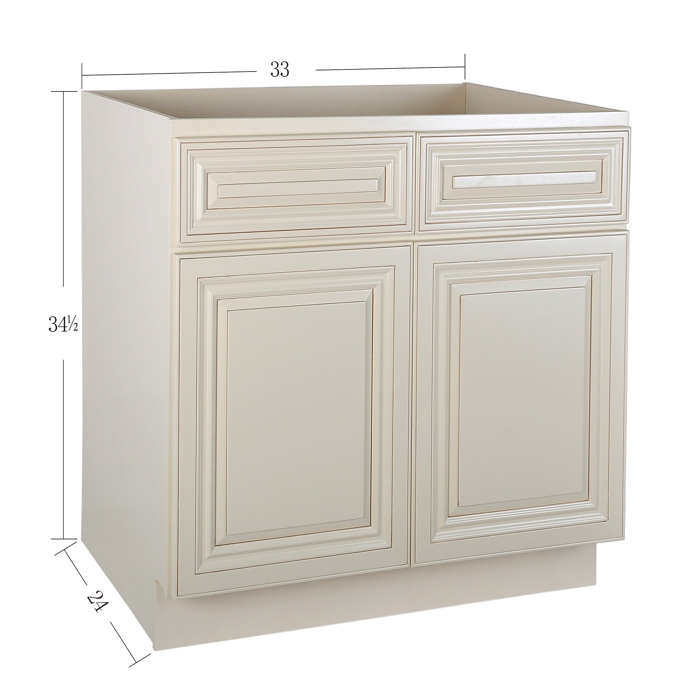 Cream White Base Cabinet 33-36@