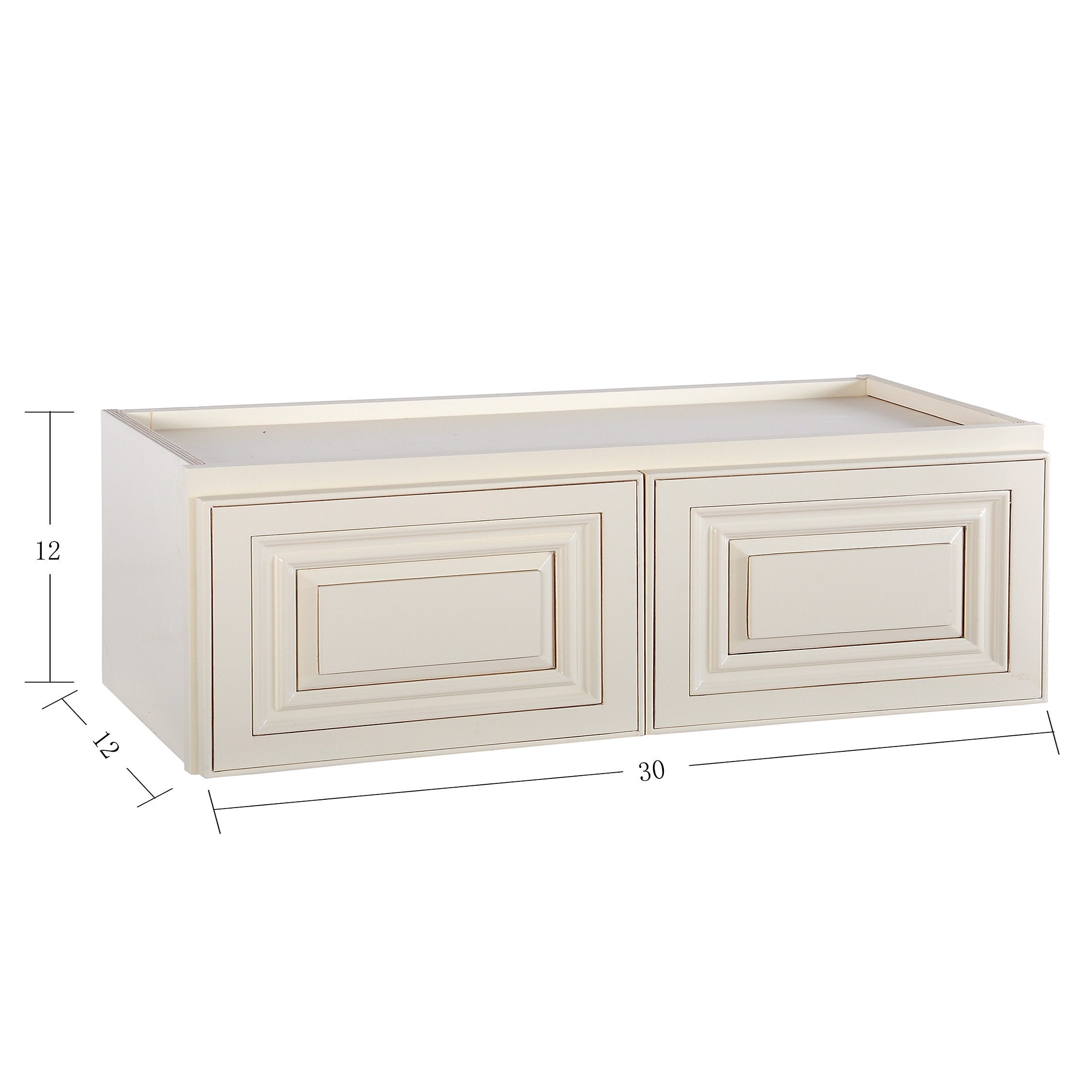 Cream White Wall Cabinet 12 Deep 12H@