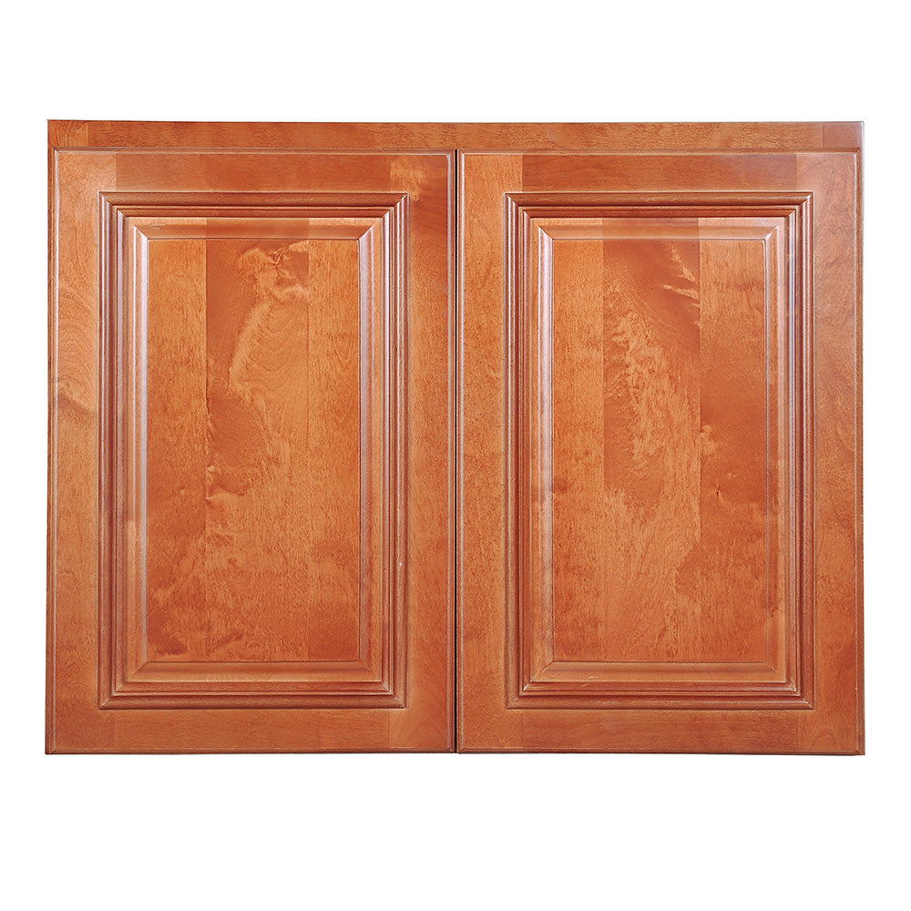 Wine Maple Wall Cabinet with Two Doors 24”H