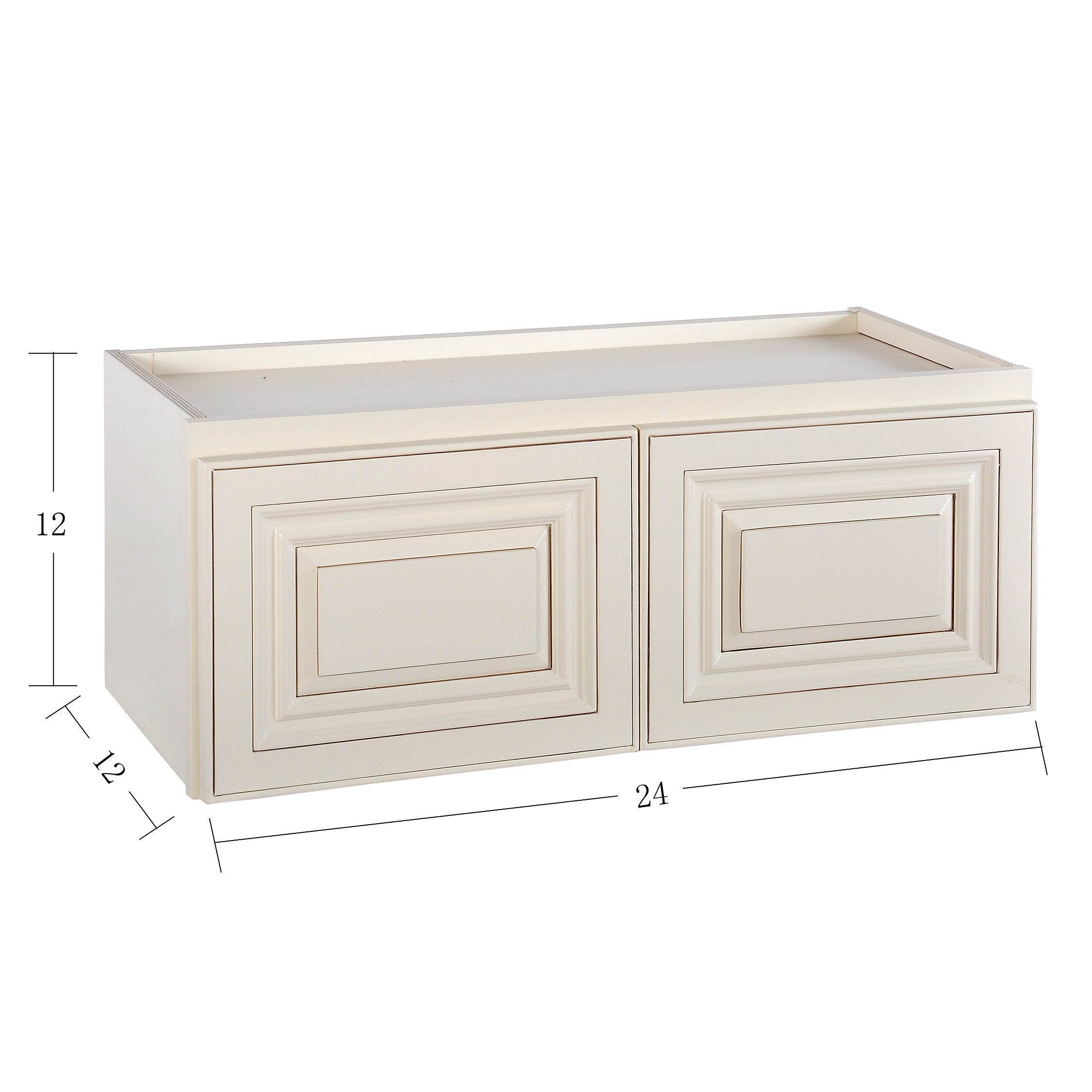 Cream White Wall Cabinet 12 Deep 12H@