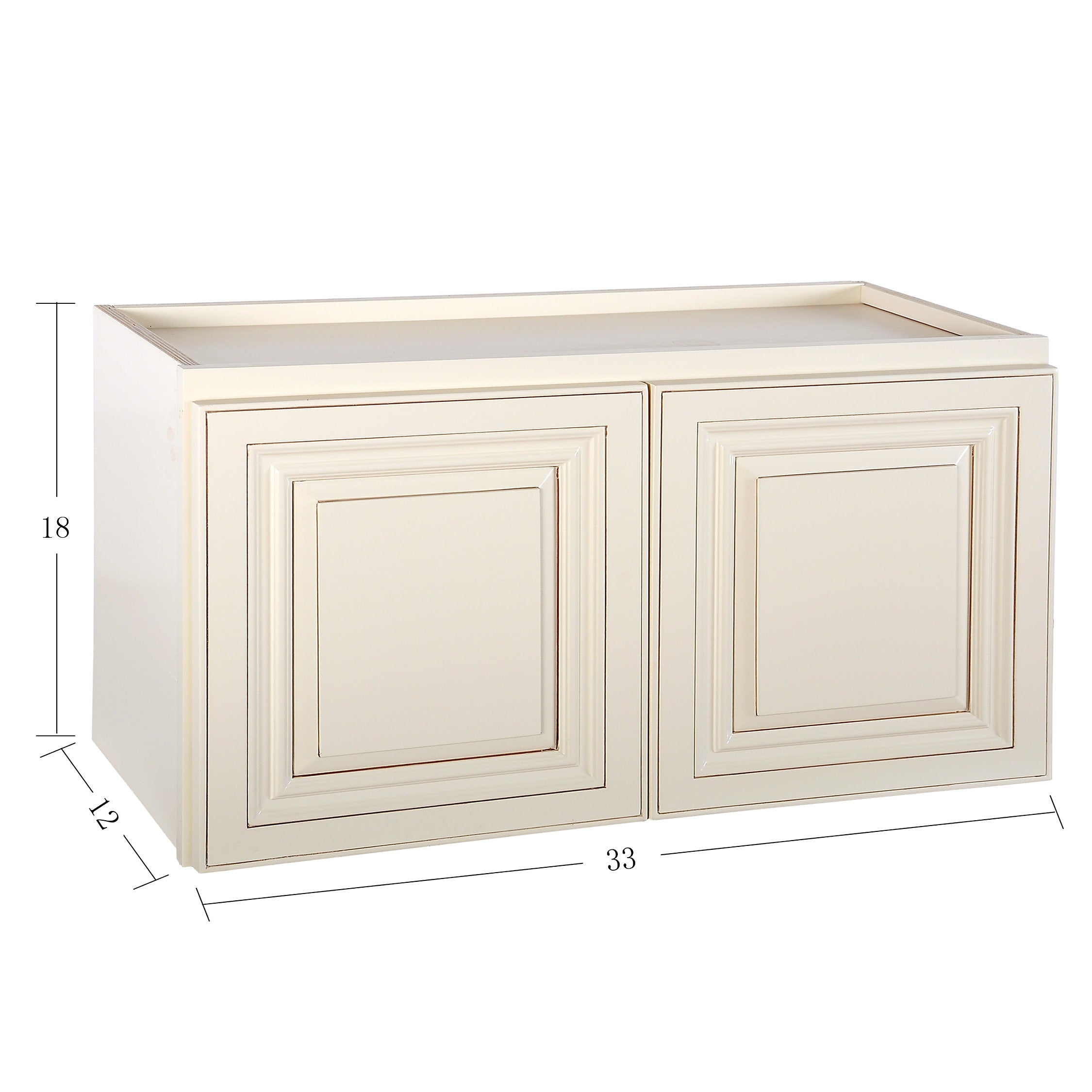 Cream White Wall Cabinet 12 Deep 18H@