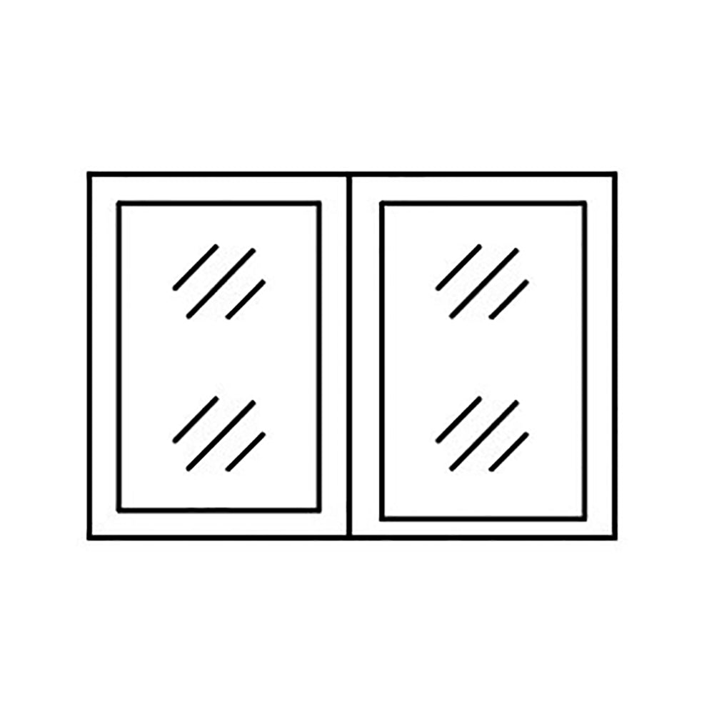 Shaker Espresso Glass Door (Two Doors)@