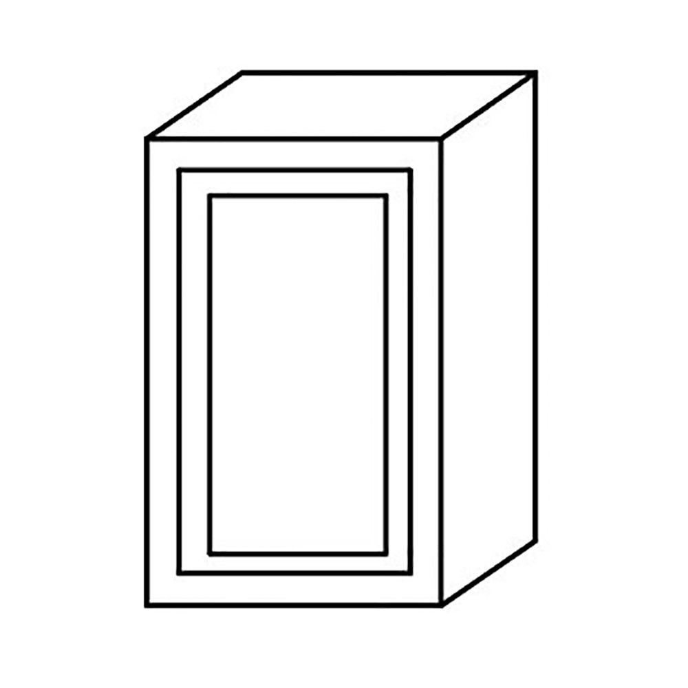 Shaker Gray Single Door Wall Cabinet 12" Deep 30"H@