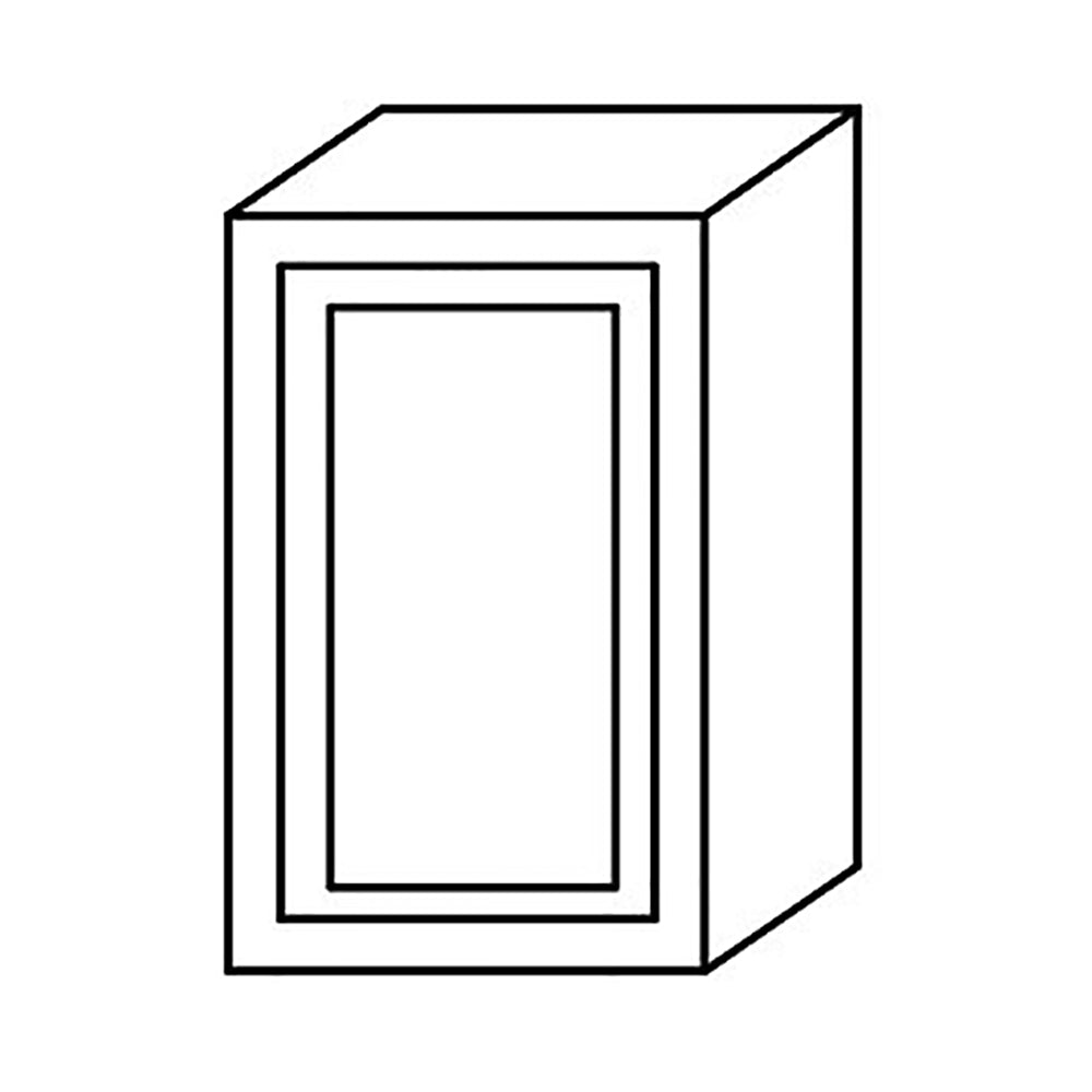 Misty Shaker Single Door Wall Cabinet 12" Deep 30"H@