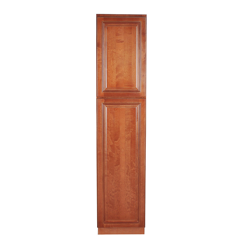 Wine Maple Pantry Cabinet with Two Doors