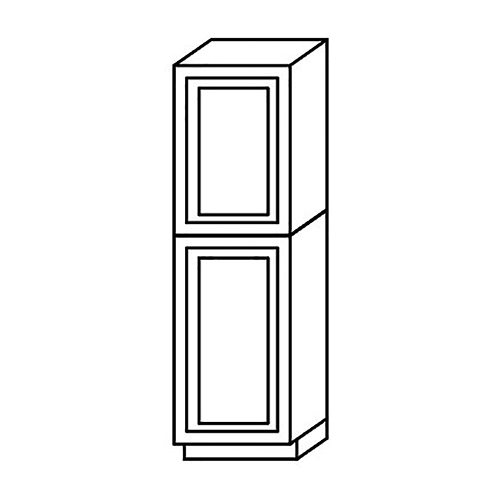 Shaker Gray Pantry Cabinet with Two Doors@