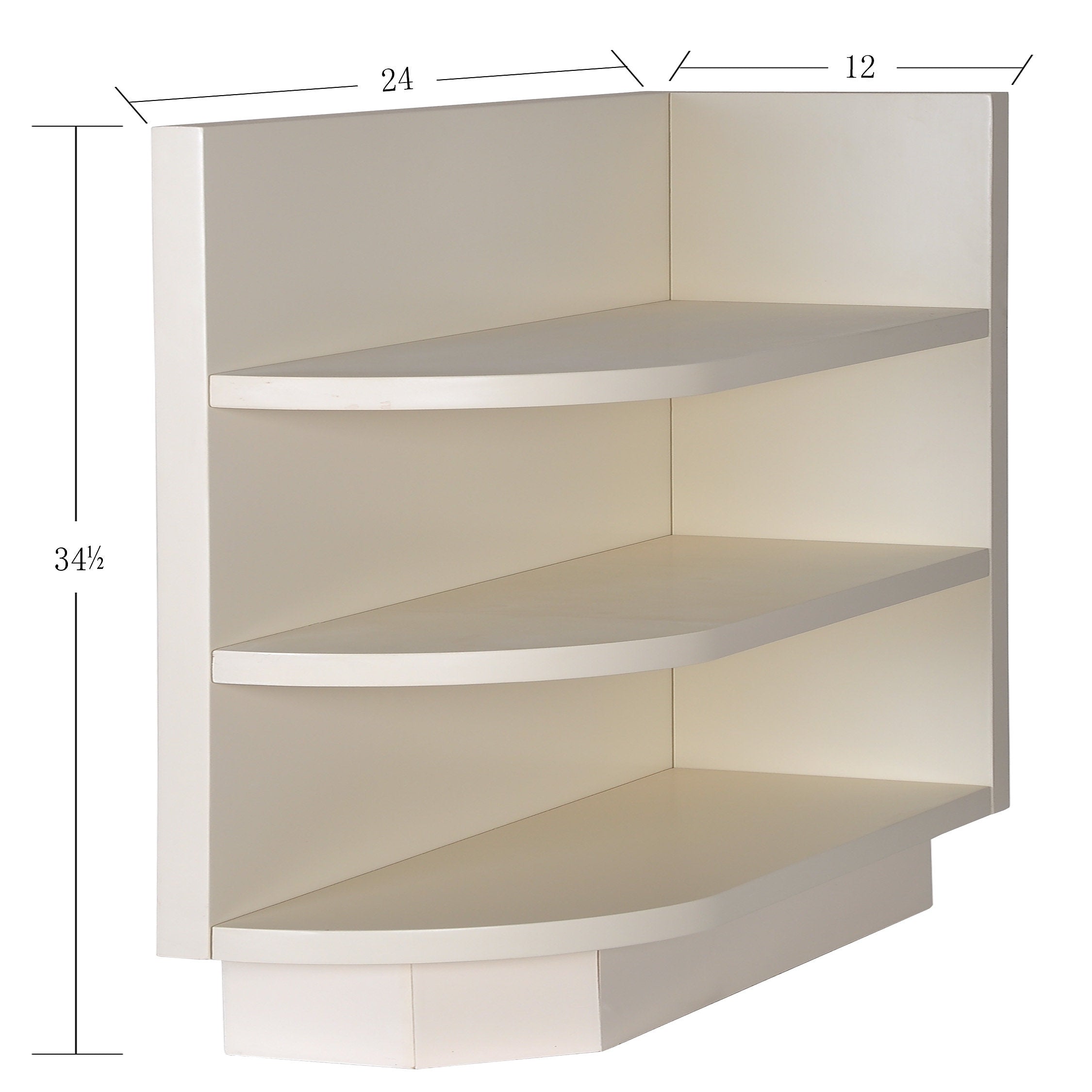 Cream White Base End Open Shelve@