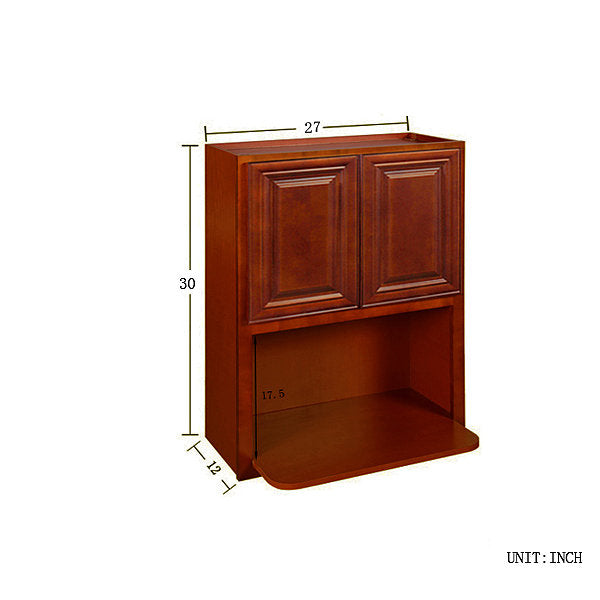 Cherry Maple Wall Microwave Cabinet@
