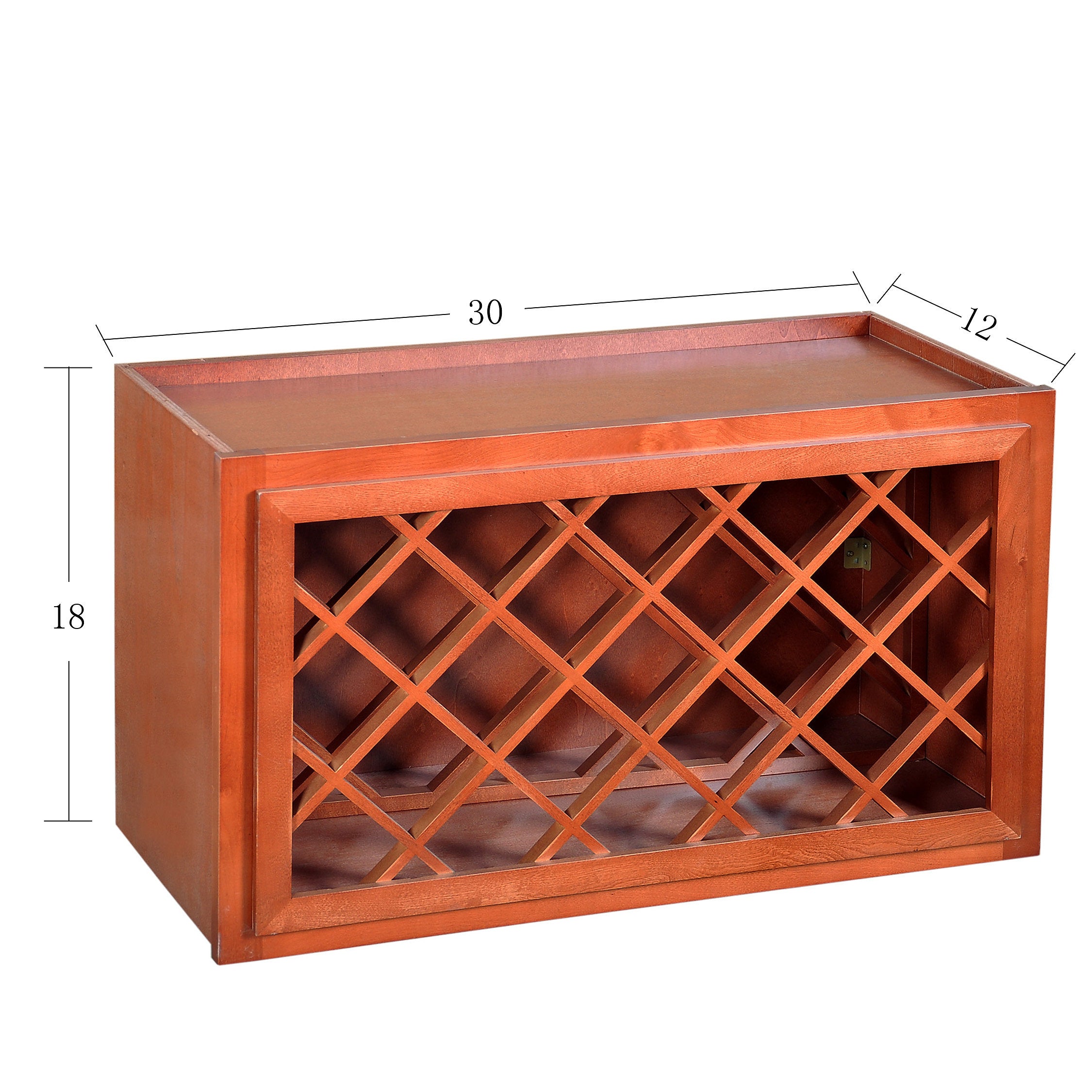 Wine Maple Cream White Wall Wine Rack Cabinet