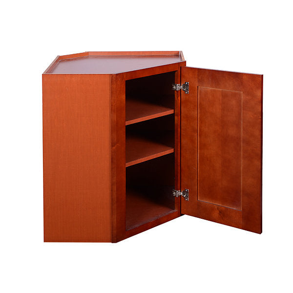 Cherry Shaker Wall Diagonal Cabinet @