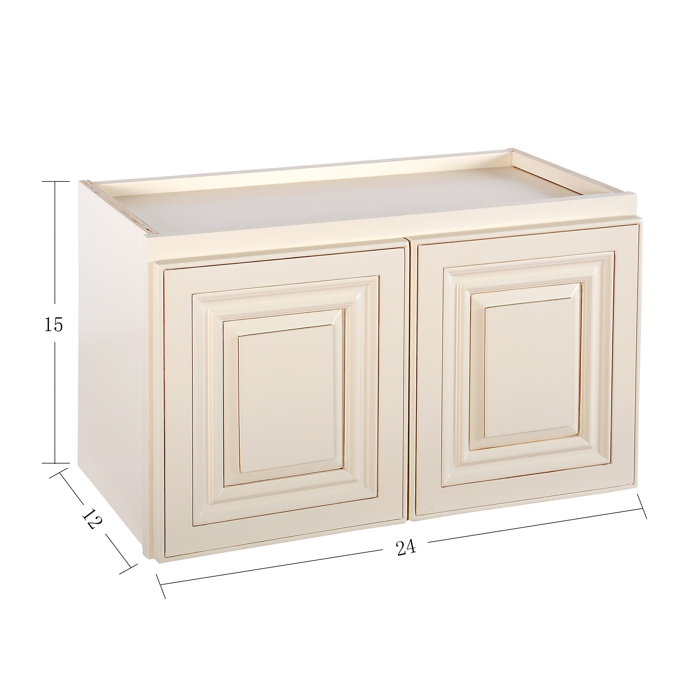 Cream White Wall Cabinet 12" Deep 15"H@