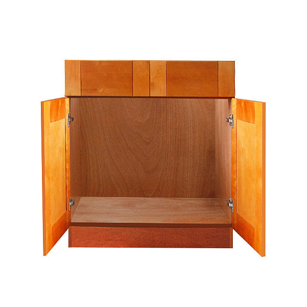Honey Spice Sink Base Cabinet with Two Drawers & Two Doors