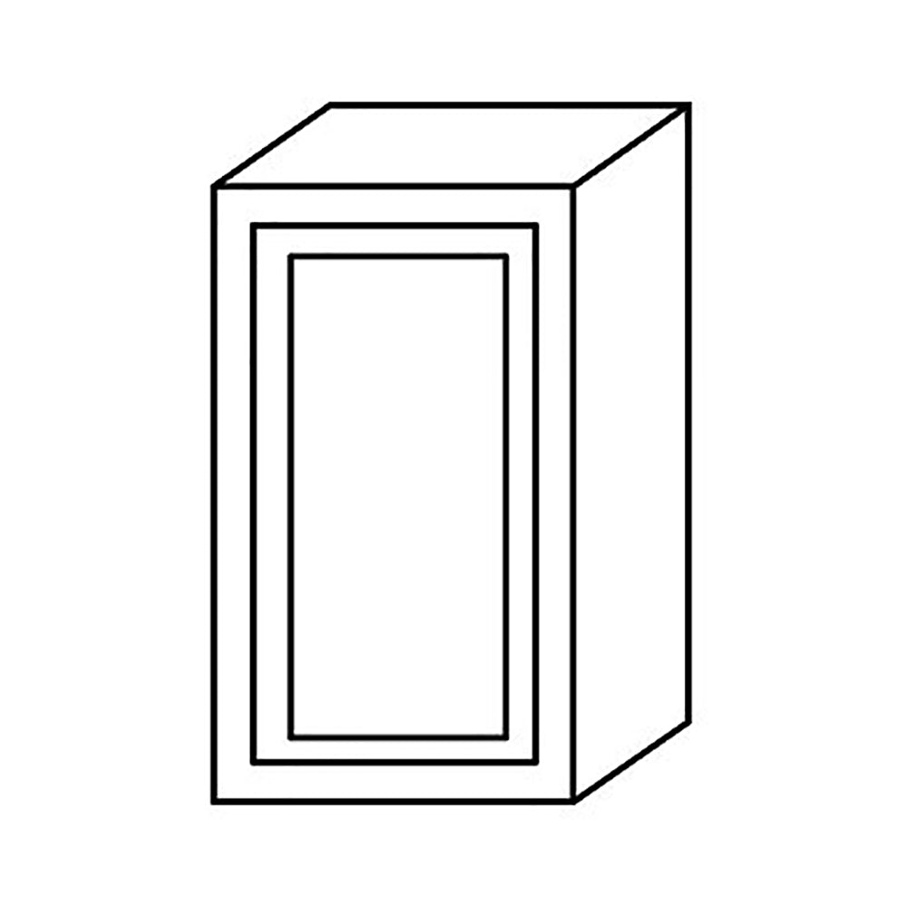 Shaker Espresso Single Door Wall Cabinet 12" Deep 36"H@
