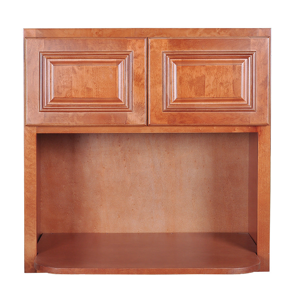 Wine Maple Wall Microwave Cabinet
