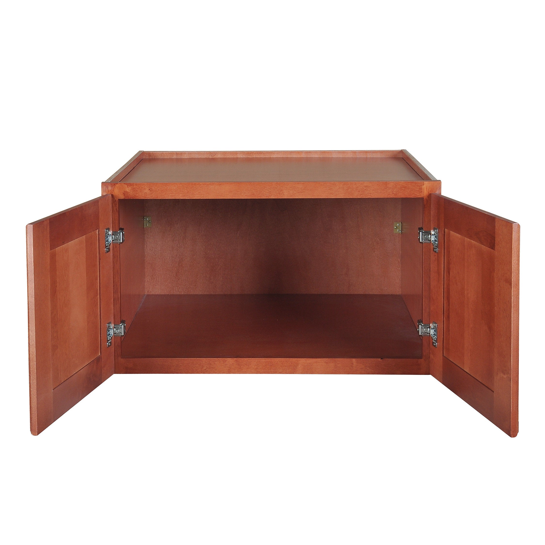 Wine Maple Wall Cabinet with Two Doors 18”H