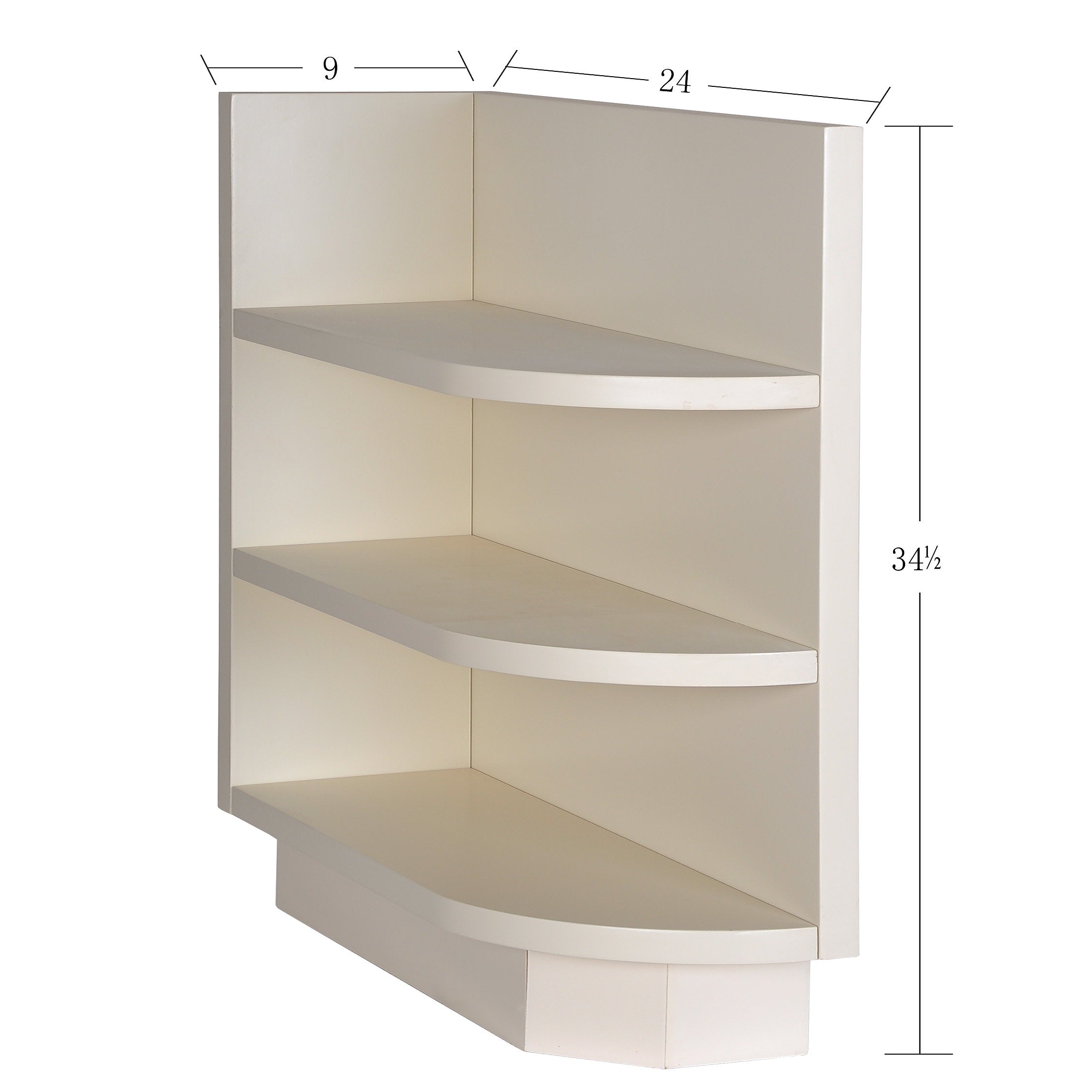 Cream White Base End Open Shelve@