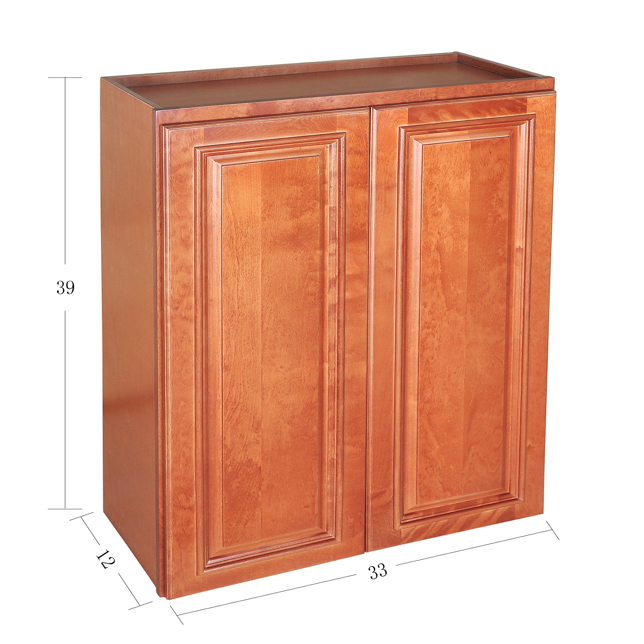 Wine Maple Wall Cabinet with Two Doors 39”H