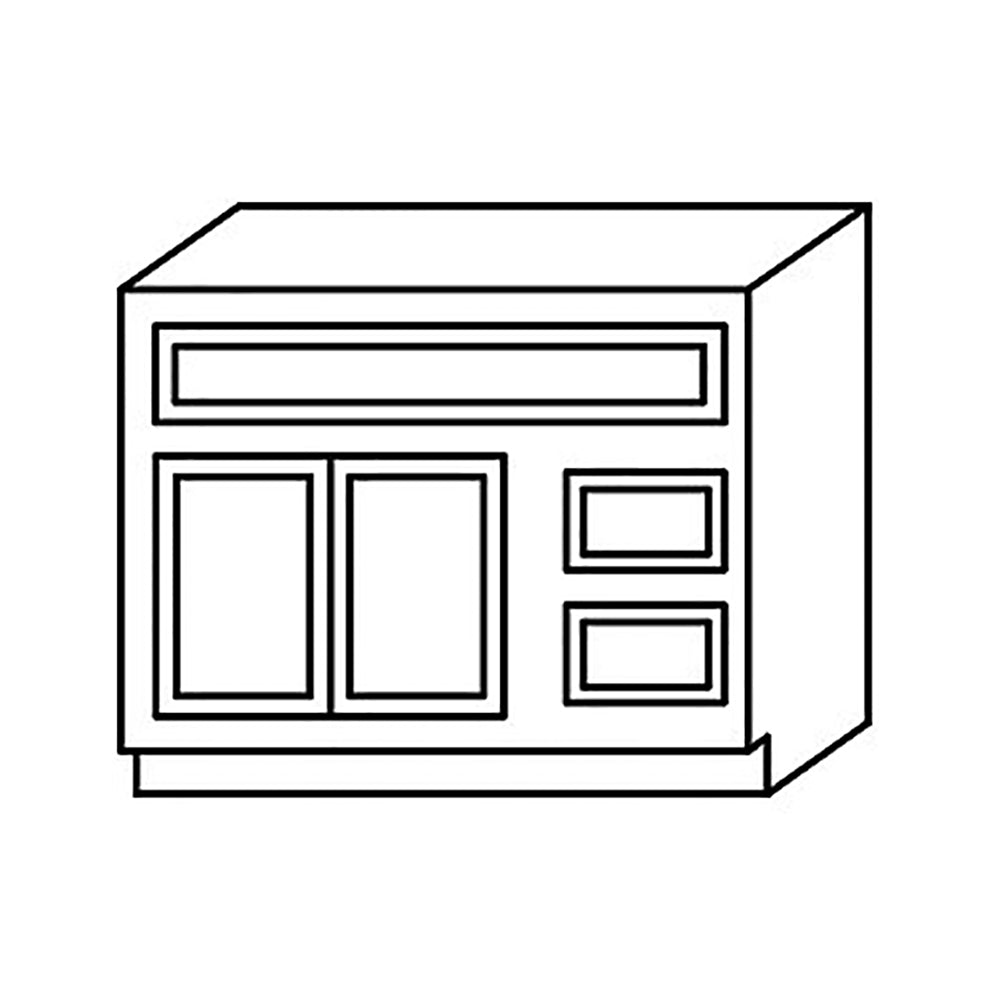 Shaker Espresso Vanity Base with Drawer 36 L/R@
