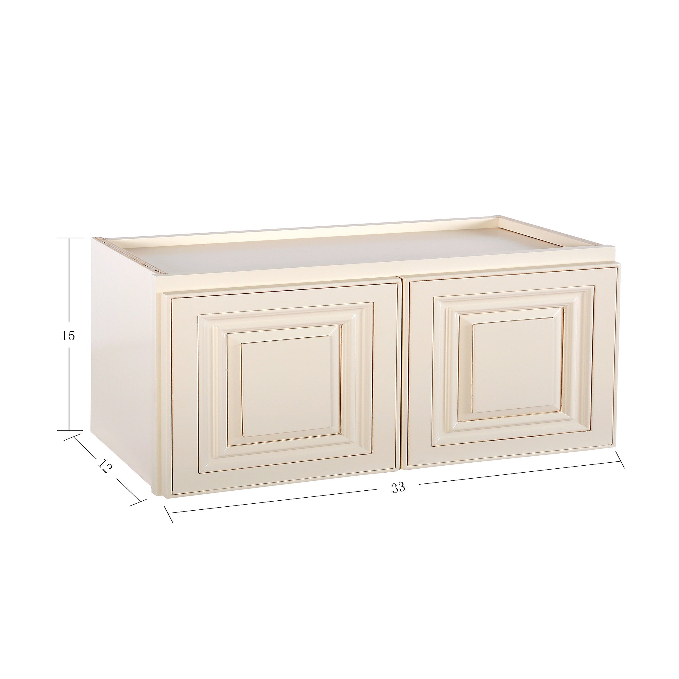 Cream White Wall Cabinet 12" Deep 15"H@