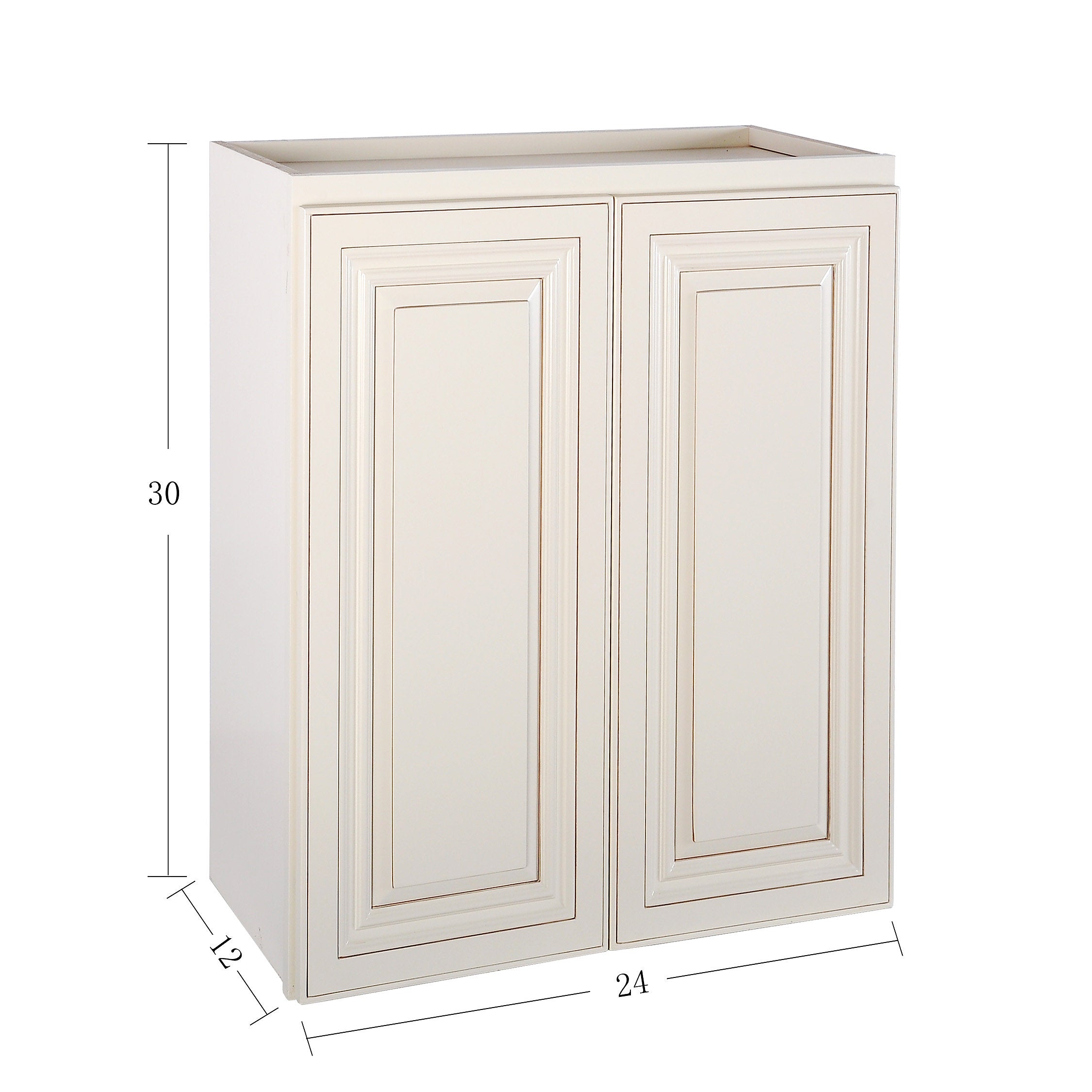 Cream White Wall Cabinet 12" Deep 30"H@