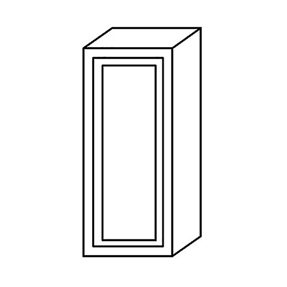 Shaker Espresso Single Door Wall Cabinet 12" Deep 39"H@