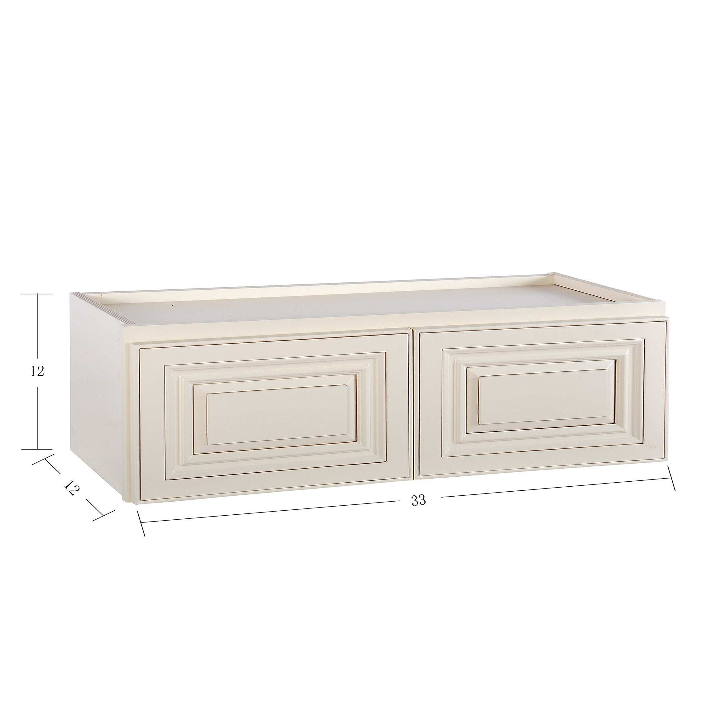 Cream White Wall Cabinet 12 Deep 12H@