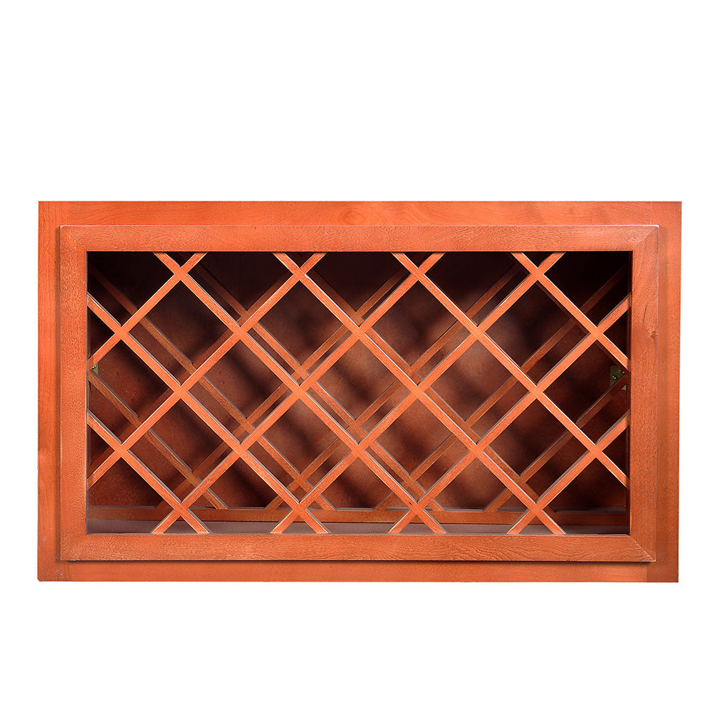 Wine Maple Cream White Wall Wine Rack Cabinet
